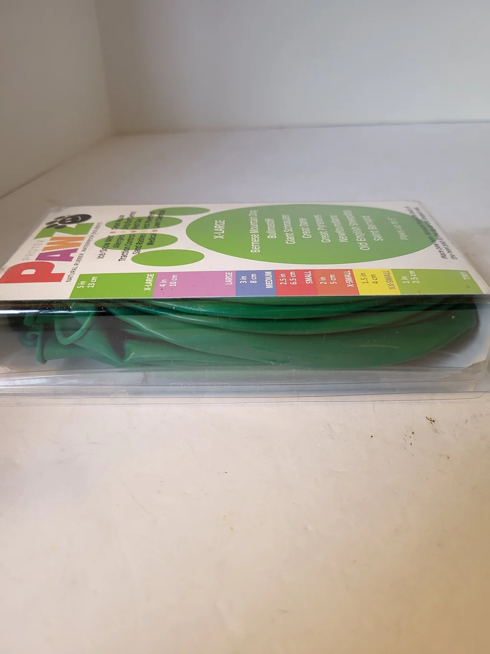PAWZ Rubber Dog Boots X-Large Green - Waterproof Reusable NIP